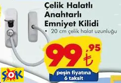 ÇELİK HALATLI ANAHTARLI EMNİYET KİLİDİ